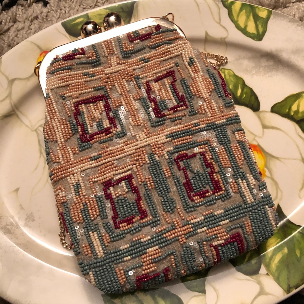 Zara Beaded Crossbody bag with clasp NWTS - Picture 4 of 7